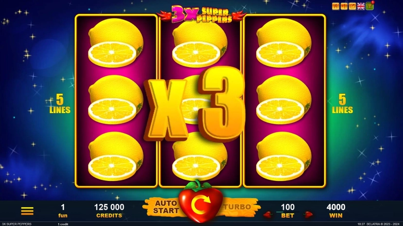 3x Super Peppers official Belatra feature artwork for payout and combination notes