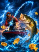 Big Bass Blast editorial slot review cover illustration