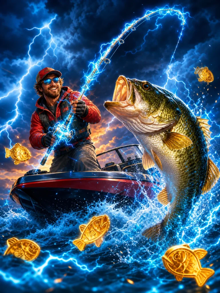 Big Bass Blast editorial slot review cover illustration