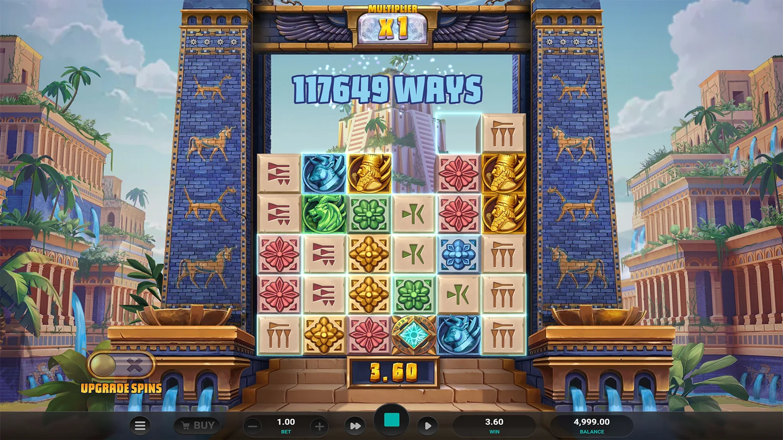 Conquer Babylon gameplay screen showing the main game mechanics