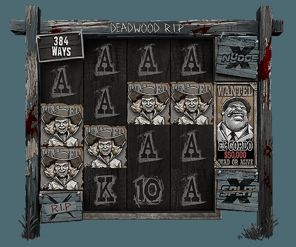 Deadwood R.I.P symbols combinations and feature mechanics