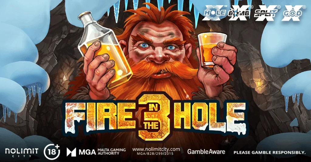 Fire in the Hole 3 official Nolimit City wide slot artwork