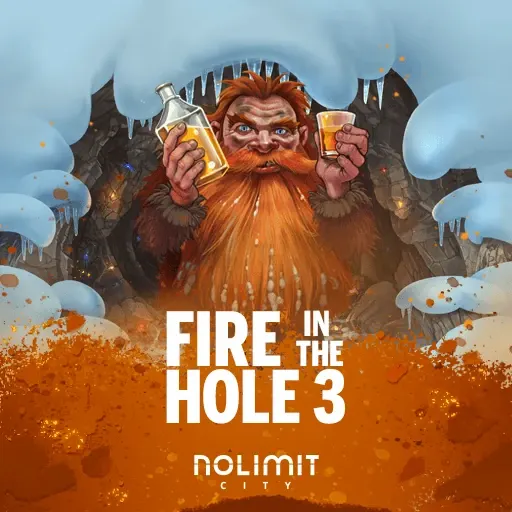 Fire in the Hole 3 official Nolimit City slot cover artwork