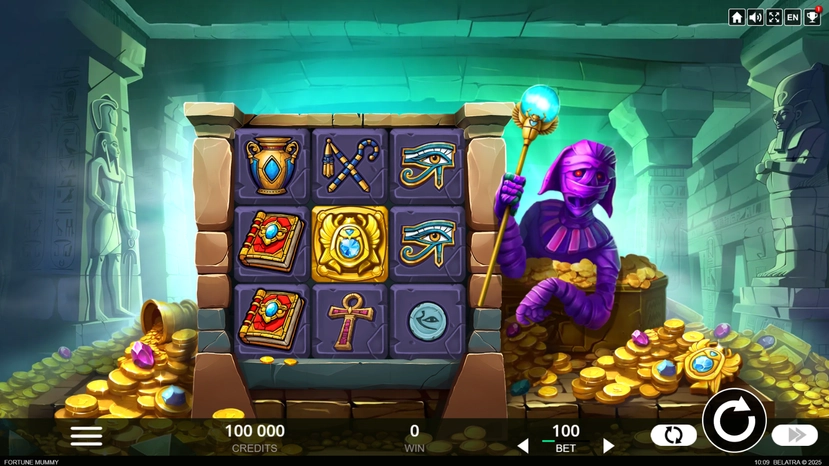 Fortune Mummy official Belatra feature artwork for payout and combination notes