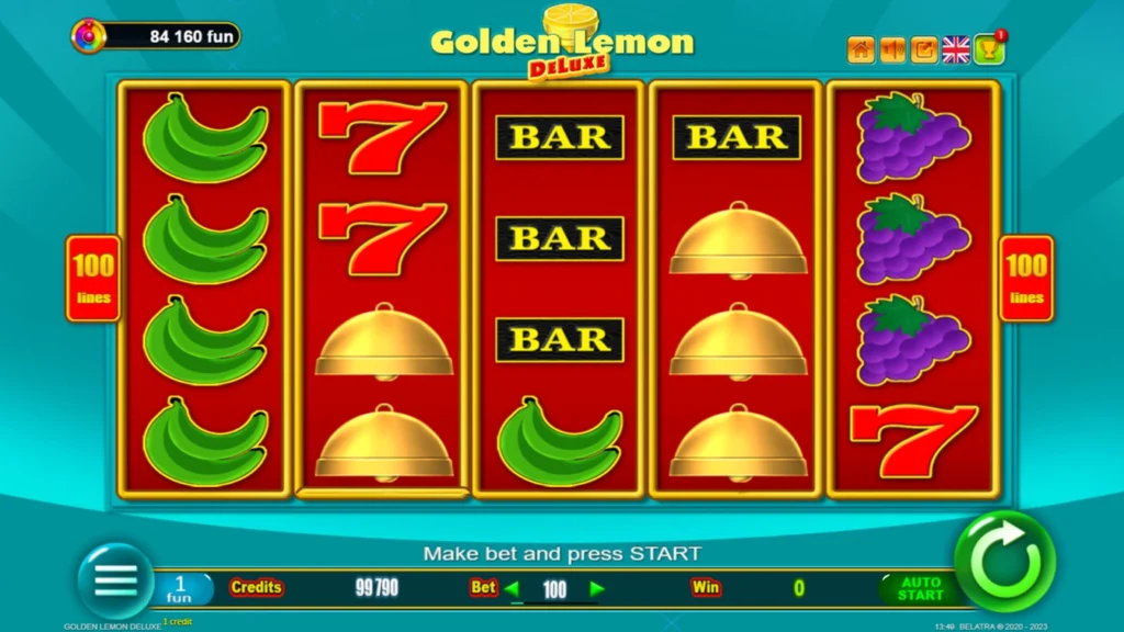 Golden Lemon DeLuxe official Belatra gameplay image showing the game presentation