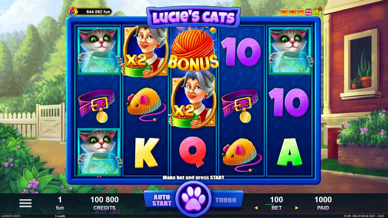 Lucie's cats official Belatra slot cover artwork