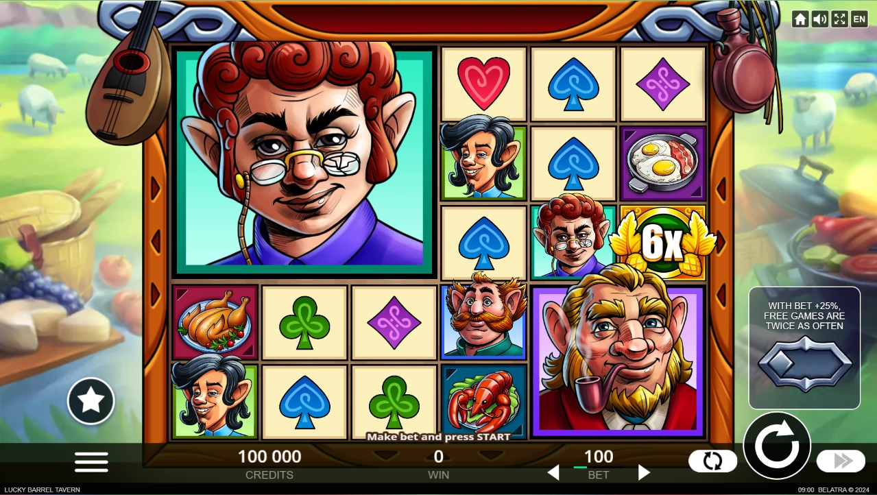 Lucky Barrel Tavern official Belatra slot cover artwork