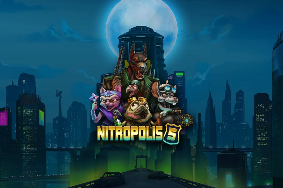 Nitropolis 5 official ELK slot cover artwork