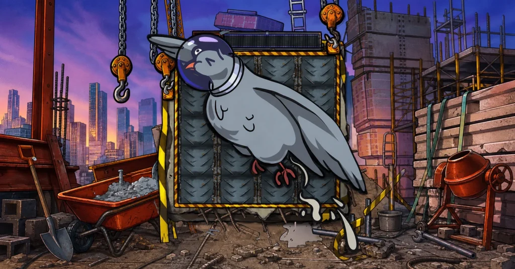 Outsourced 2 - Balkan Engineering wide slot card artwork based on official Nolimit City art