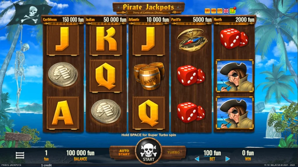 Pirate Jackpots official Belatra slot cover artwork