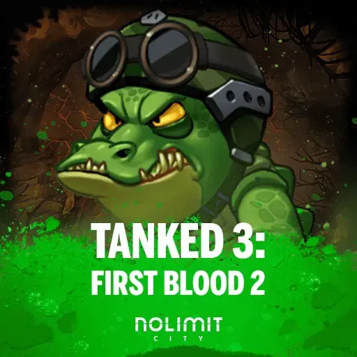 Tanked 3: First Blood 2 official Nolimit City slot cover artwork