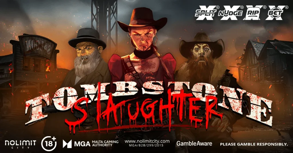 Tombstone Slaughter: El Gordo's Revenge official Nolimit City wide slot artwork