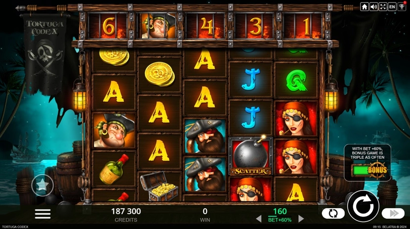 Tortuga CodeX official Belatra gameplay image showing the game presentation