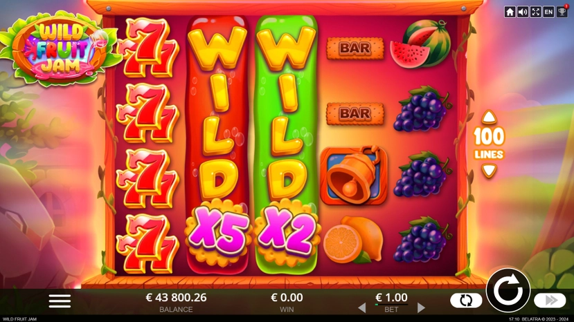Wild Fruit Jam official Belatra feature artwork for payout and combination notes