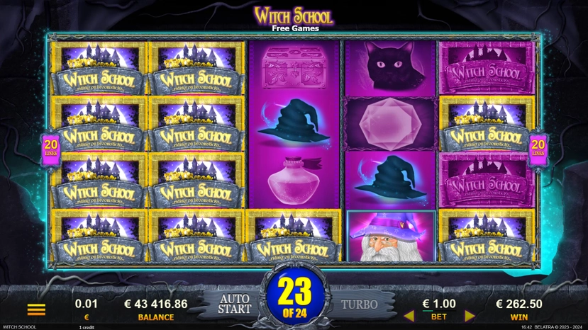 Witch School official Belatra gameplay image showing the game presentation