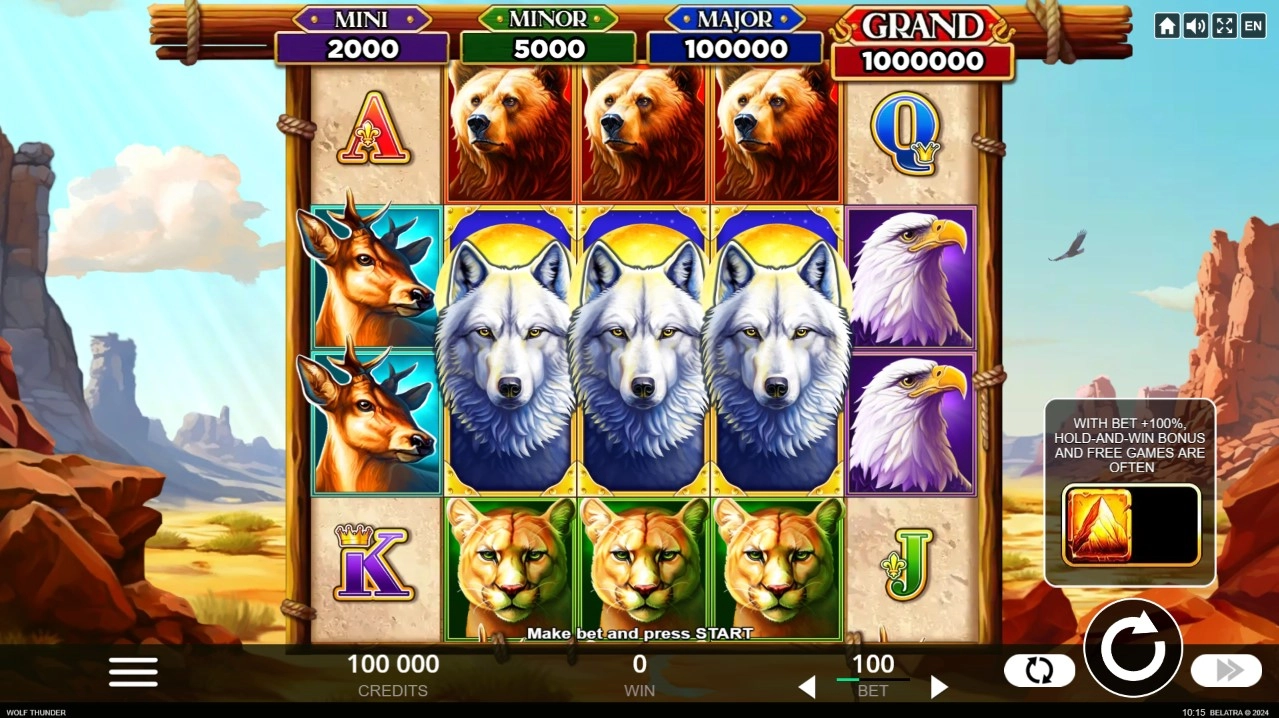 Wolf Thunder official Belatra slot cover artwork