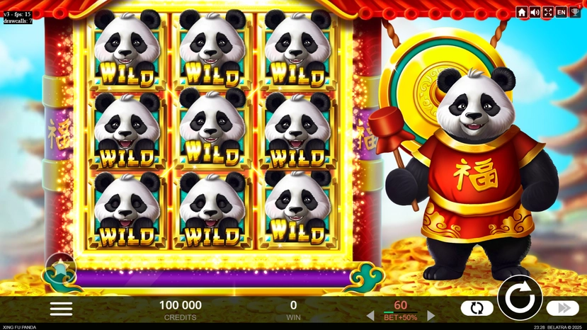 Xing Fu Panda official Belatra feature artwork for payout and combination notes