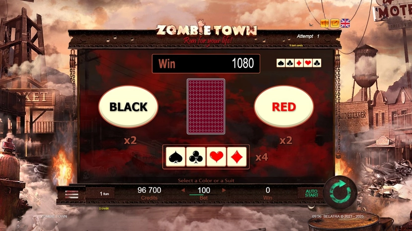 Zombie Town official Belatra feature artwork for payout and combination notes