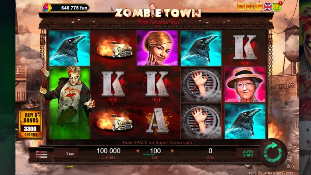 Zombie Town official Belatra slot cover artwork